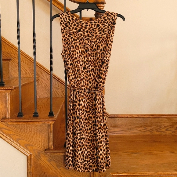 Lucky Brand Leopard Print Sleeveless Dress - Picture 2 of 5